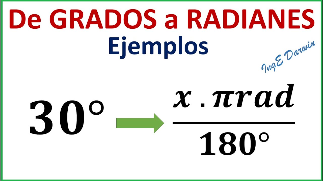 Convertir de GRADOS a RADIANES | Explicación + Ejemplos