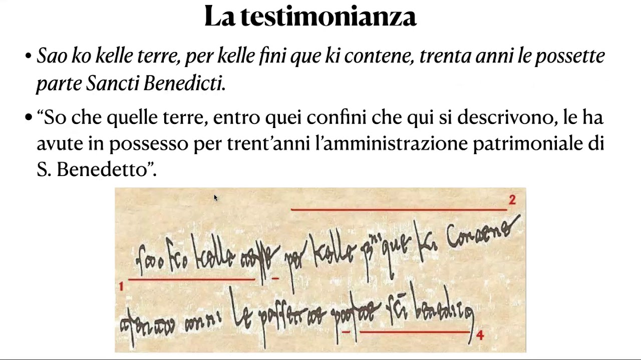 Le origini della Letteratura italiana: contesto e analisi linguistica del Placito capuano (X sec.)