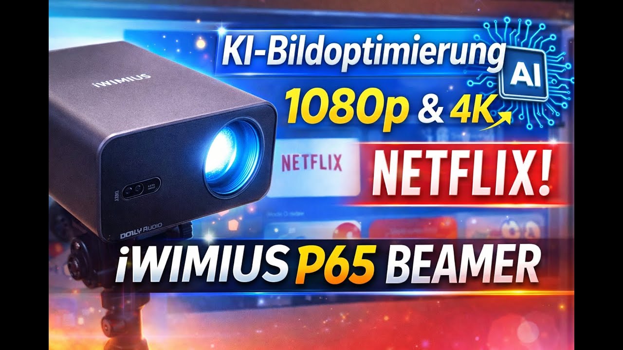 iWimius P65 Beamer mit KI Bildoptimierung