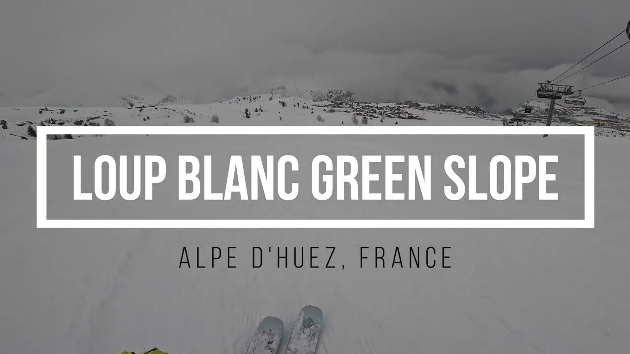 Skiing the Loup Blanc green slope in Alpe d'Huez [Full run, POV, 4K]