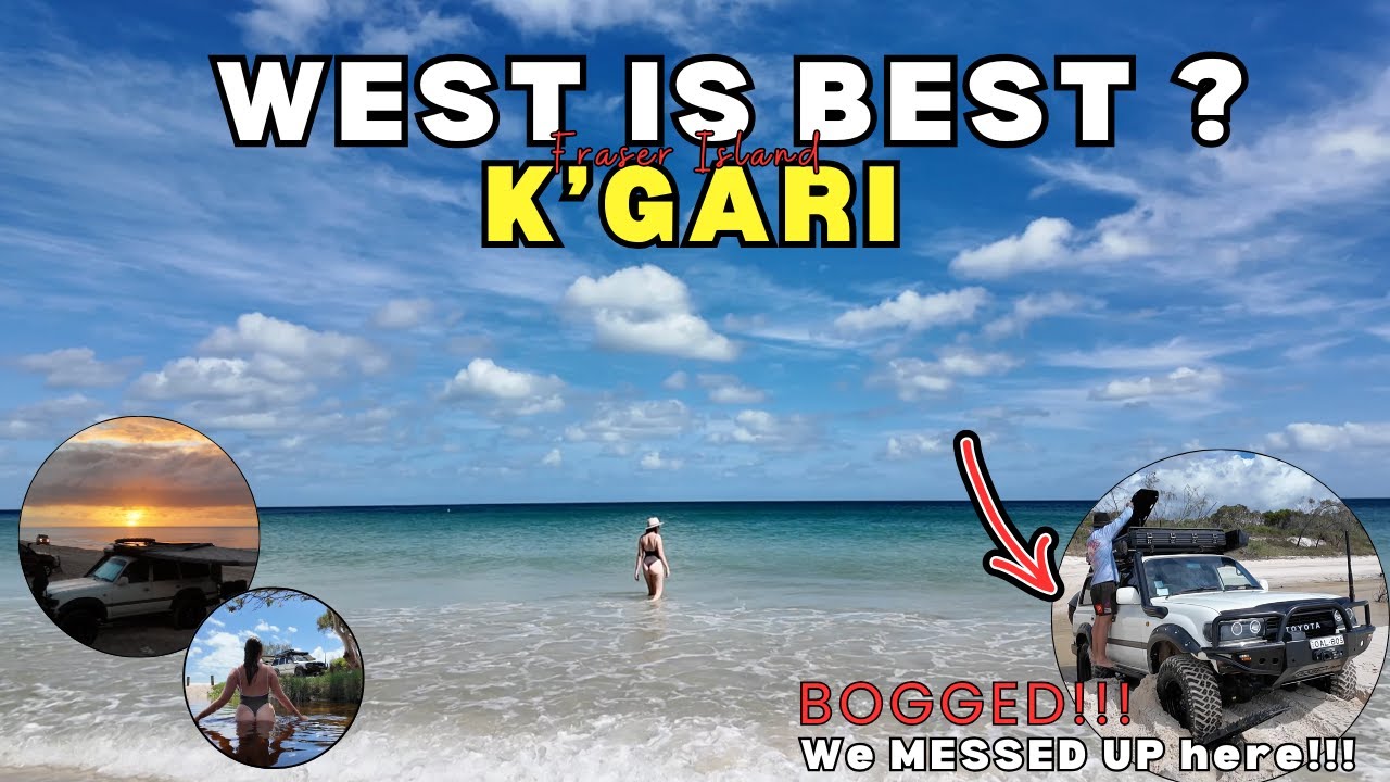 K'Gari (Fraser Island) WEST IS BEST! BOGGED bad!! INCOMING CYCLONE ALFRED Beach Camping & Sunsets!