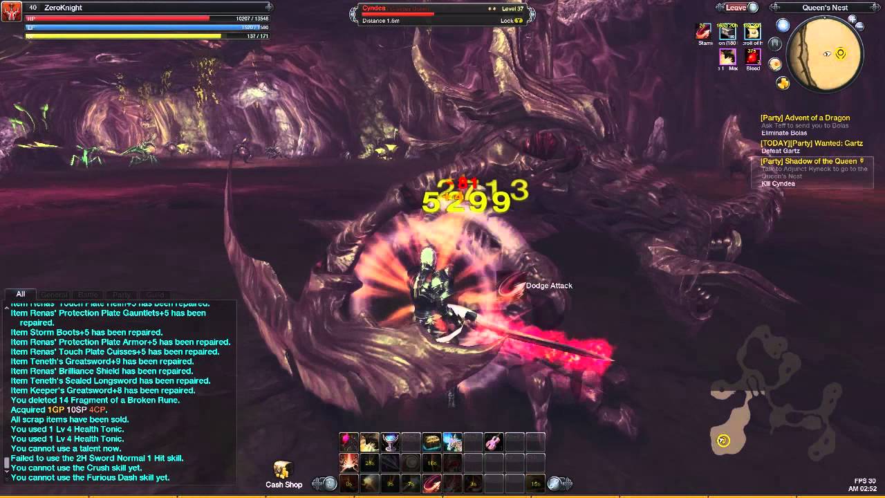 RaiderZ Cyndea solo Berserker (2nd version) / ZeroKnight