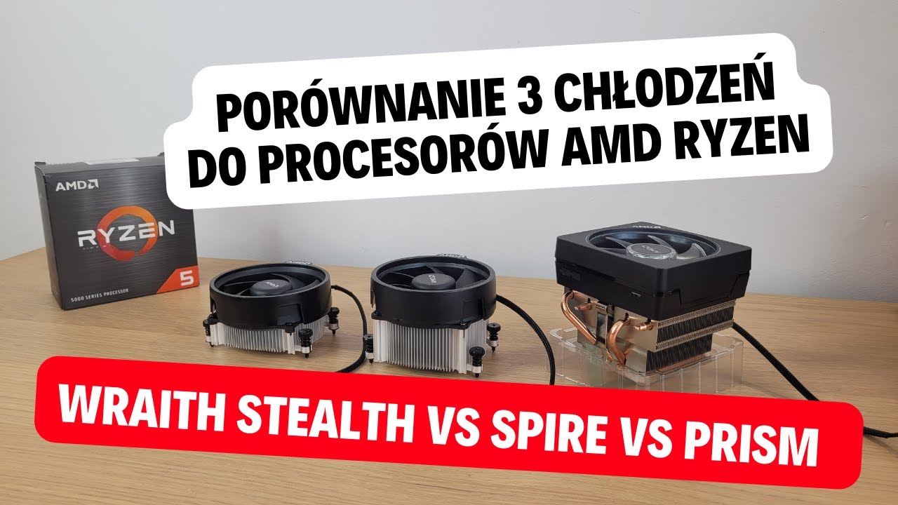 Comparison of 3 factory coolers for AMD Ryzen Wraith Stealth vs Spire vs Prism processors