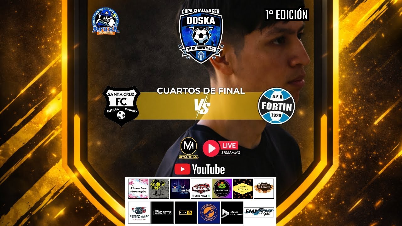 EN VIVO POR MYM FUTSAL🟡⚫ SANTA CRUZ VS FORTIN | CUARTOS DE FINAL