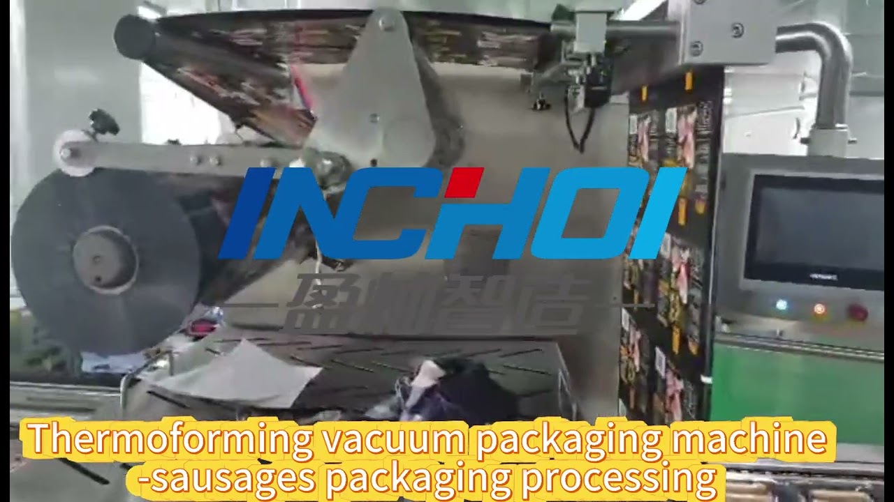 Thermoforming vacuum packaging machine-sausages packaging processing