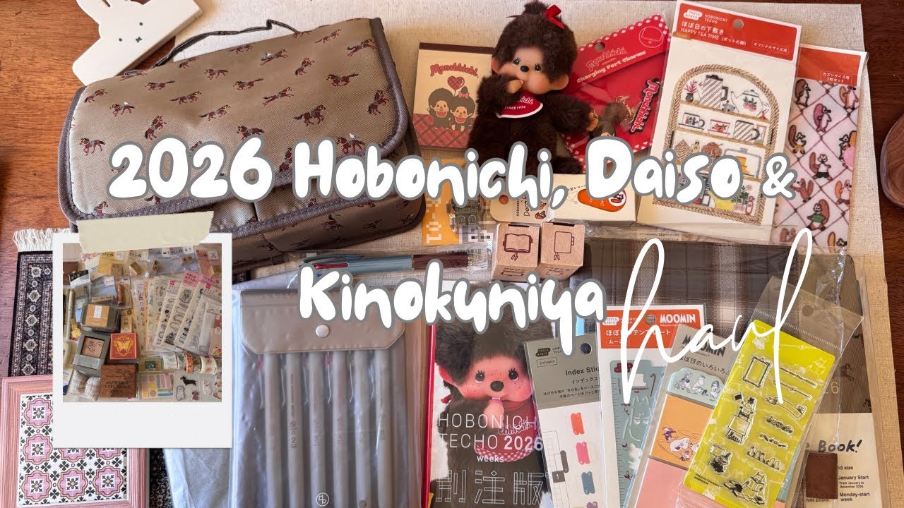 2026 Hobonichi, Kinokuniya, and Daiso haul
