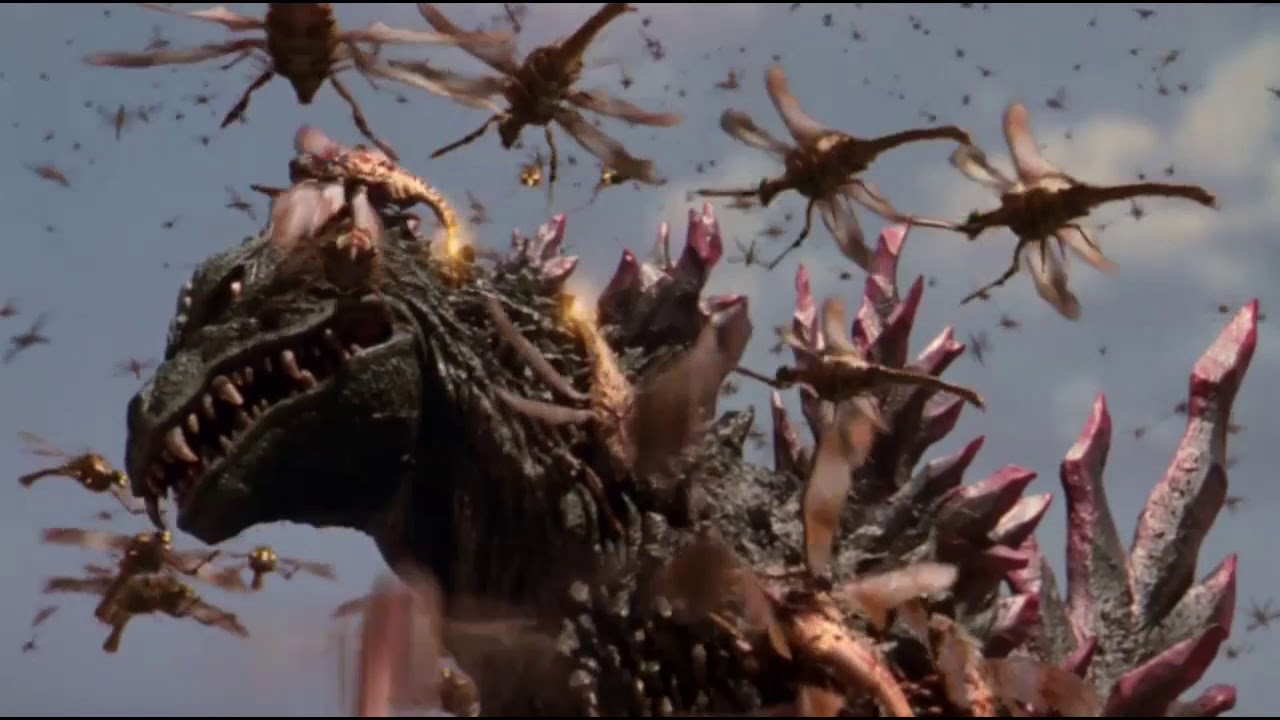GODZILLA VS MEGAGUIRUS First Fight - Godzilla VS Meganula