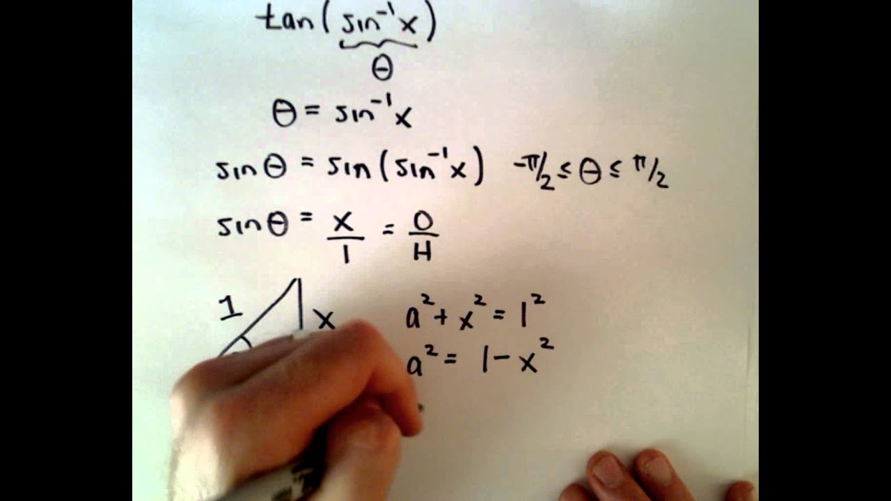 Inverse Trigonometric Functions , Part 4 (Simplify Expression Using Right Triangle)