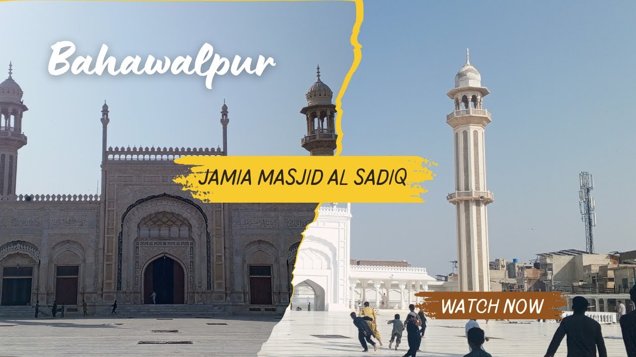 Exploring the royal beauty of Jamia Masjid Al-Sadiq — a symbol of peace and heritage of Bahawalpur 🕌