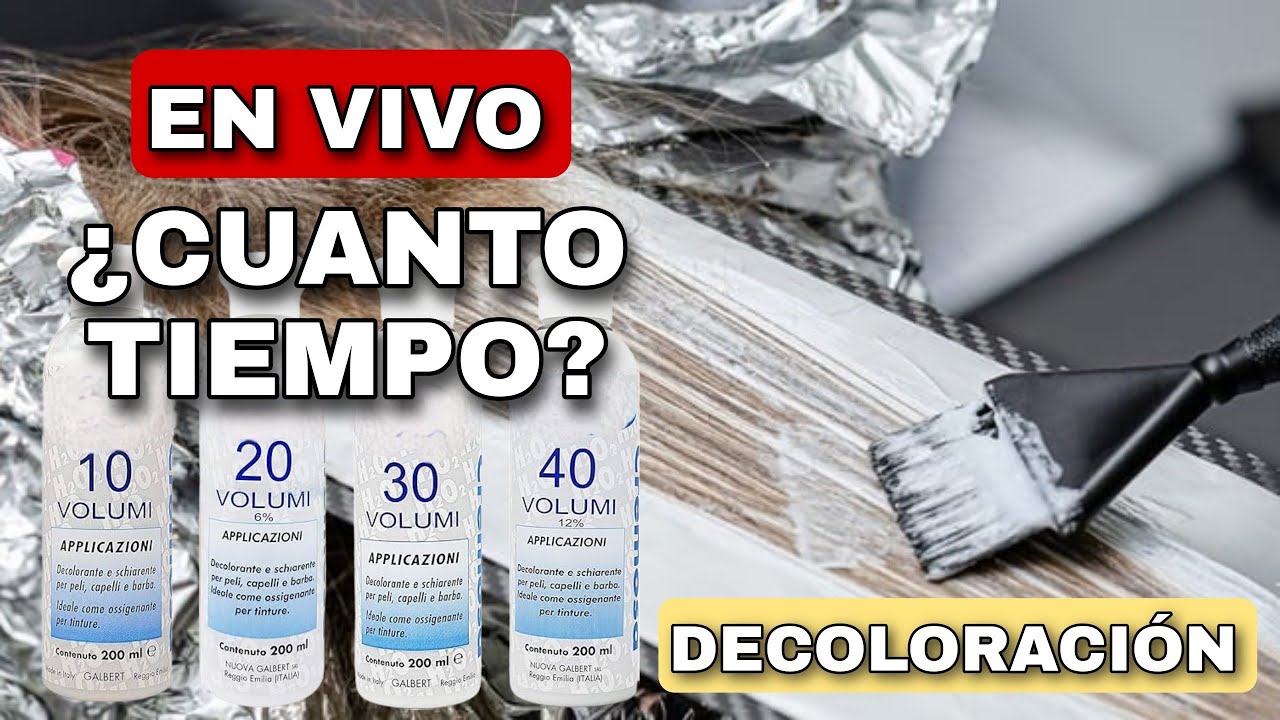 Como DECOLORAR el cabello CORRECTAMENTE agua oxigenada
