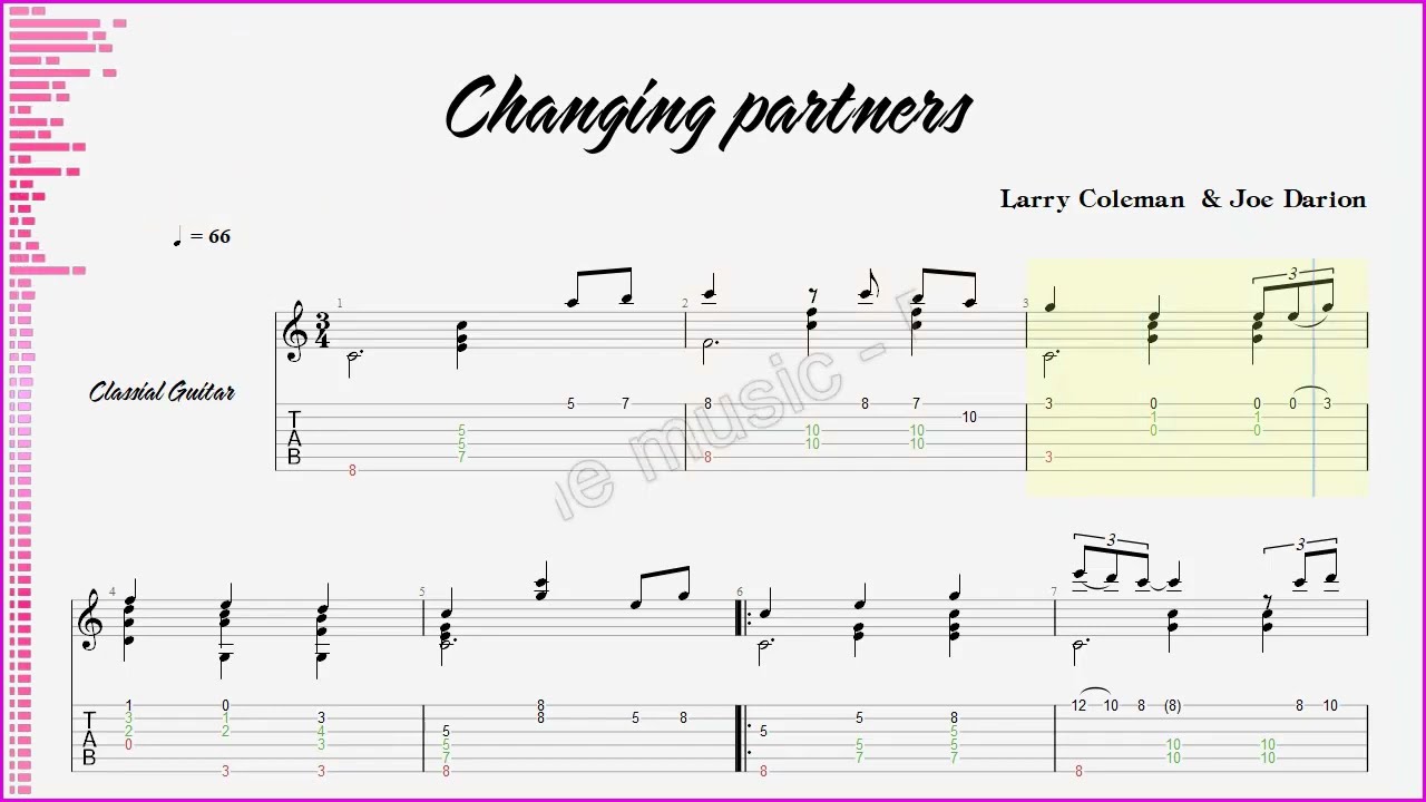Larry Coleman & Joe Darion, Changing partners, guitar