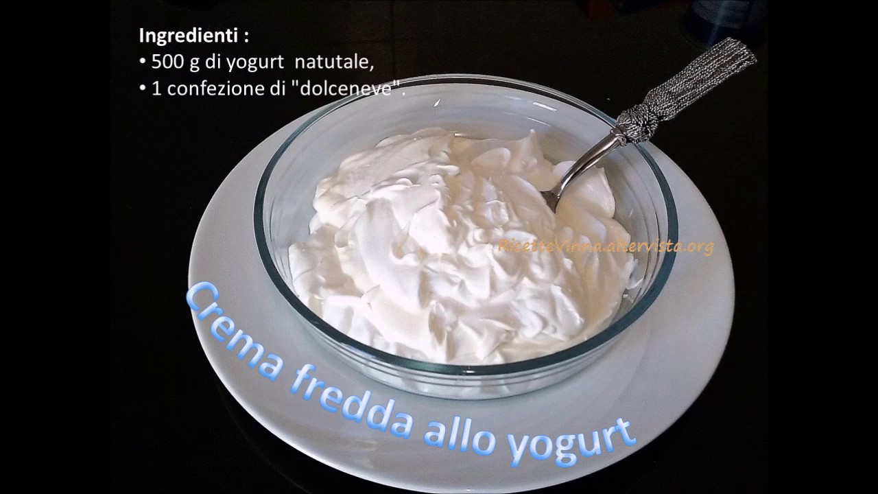 Crema fredda allo yogurt ricetta veloce