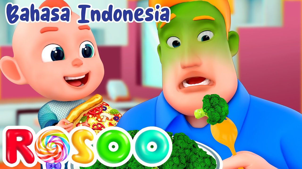 Lagu Sayuran untuk Anak 🥦 | Ayo Makan Makanan Sehat | Rosoo Bahasa Indonesia