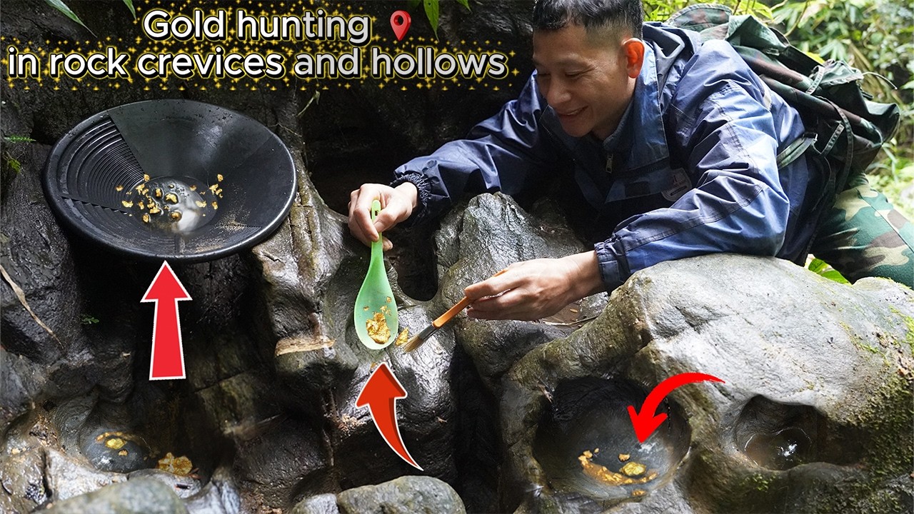 Hunting for Gold and Finding Gold in the Crevices of Rocks.VN.GoldSAM