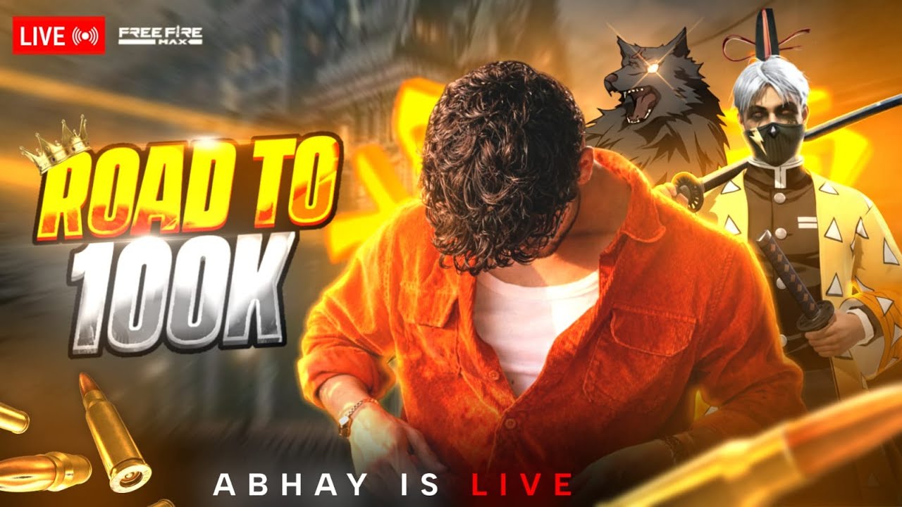 🔴 FREE FIRE LIVE | Road to 100K 🔥 Unlimited Custom Rooms + Giveaway 🎁