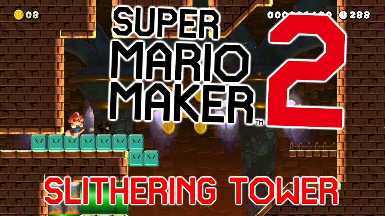 SMM2 Level - Slithering Tower (Remake)