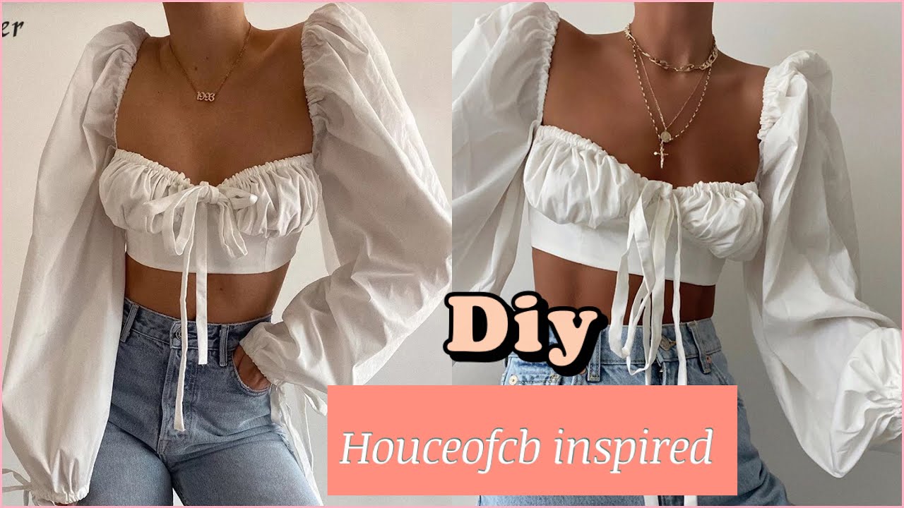 DIY crop top | Pinterest/houseofcb inspired | diy ruched cup top