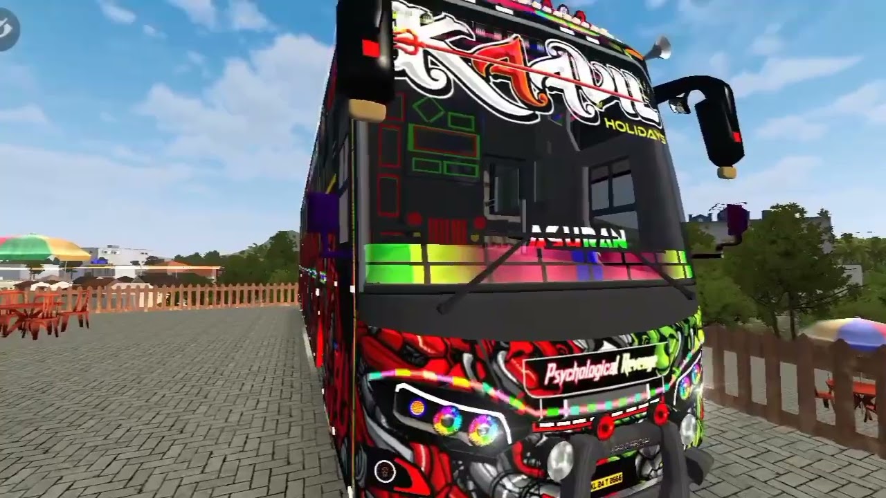 KAAVIL HOLIDAYS BUS LIVERY 💟 JET BUS FULL DJ LIGHT MOD 🔥 TRENDING SONG 🎶 TAMIL WHATSAPP STATES 💛
