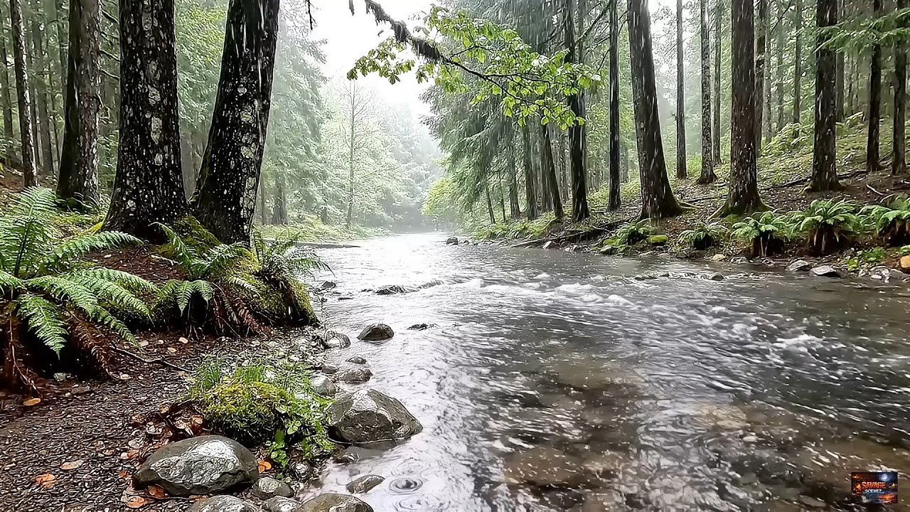🌲3 HOURS of Soothing Forest Rain Ambience | Relaxing Nature Sounds for Sleep & Meditation (4K)