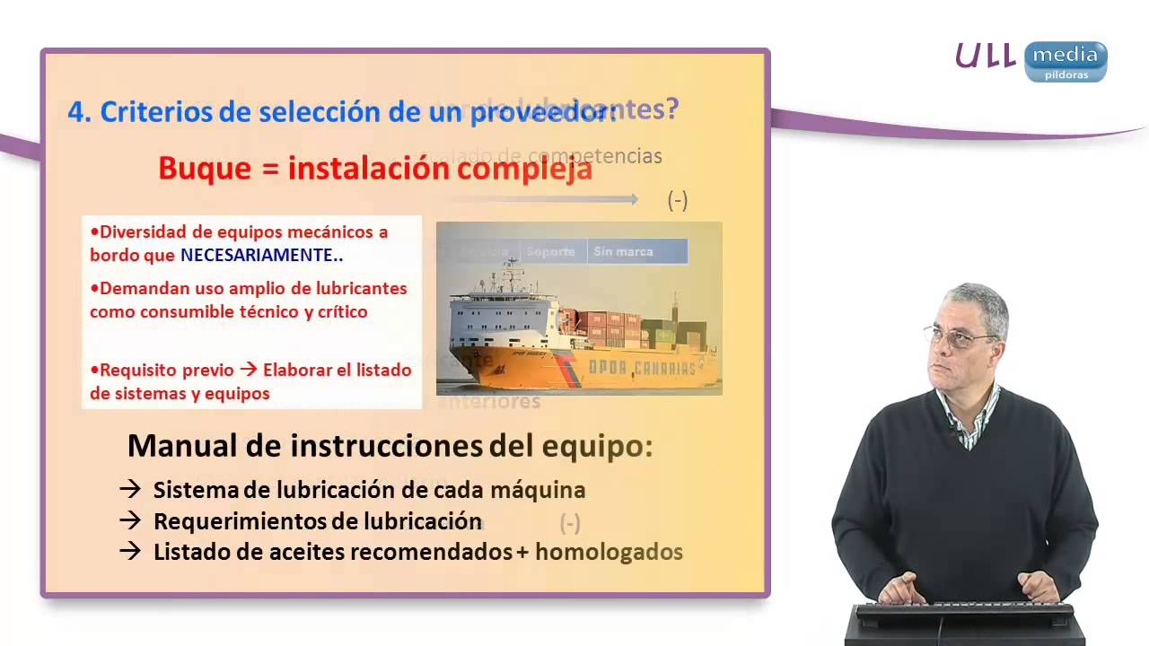Lubricantes y sus proveedores en el sector marítimo
