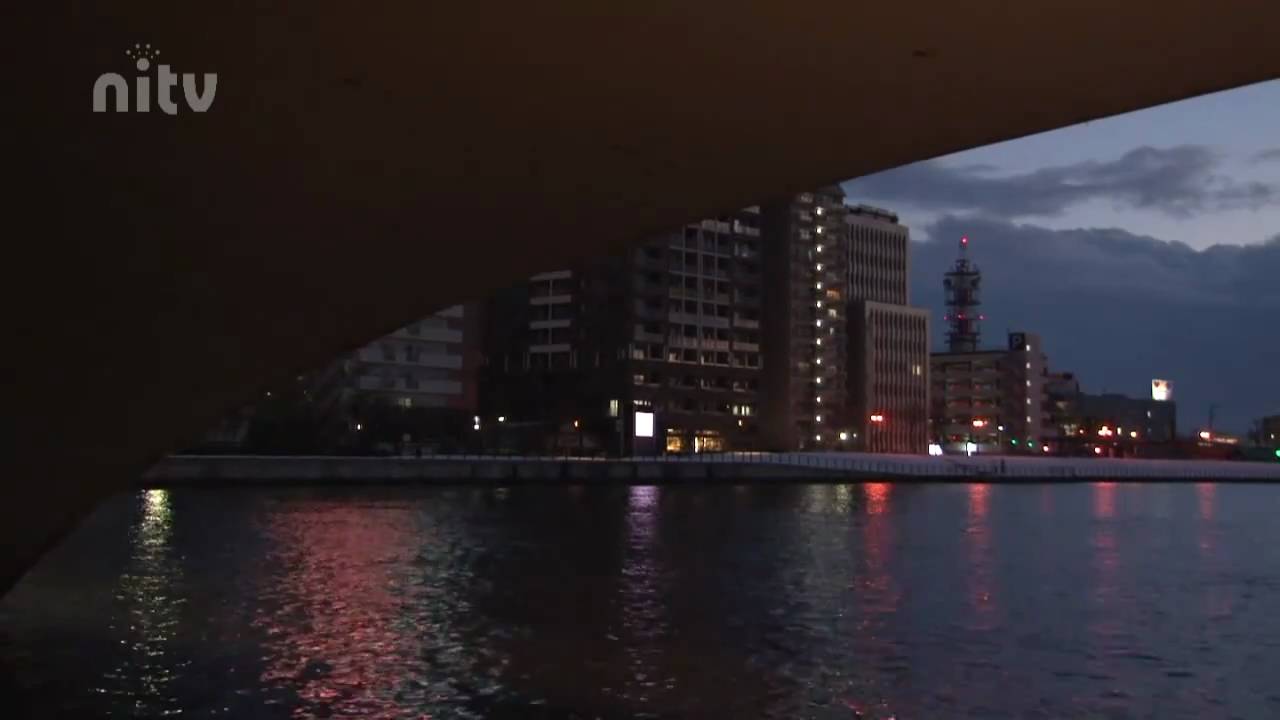 萬代橋ライトアップ　信濃川ウォーターシャトルからの夜景