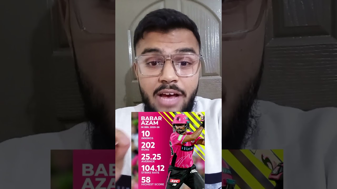 Stats of babar azam in bbl 2025-2026 