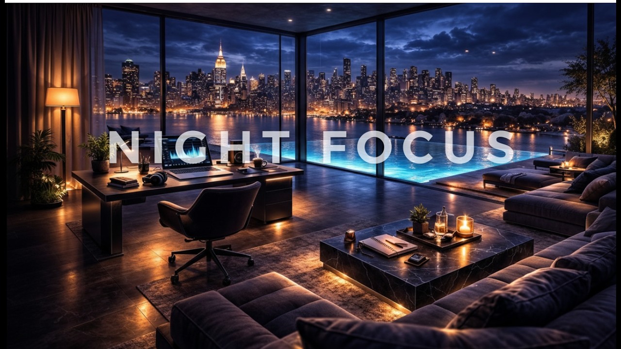 Night Focus – CEO Deep Work Session | Luxury Penthouse Ambience