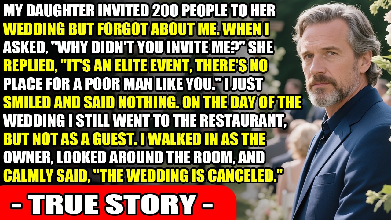 My Daughter Invited Everyone To Her Wedding Except Me Because I Was “Poor”—So I Came Anyway...