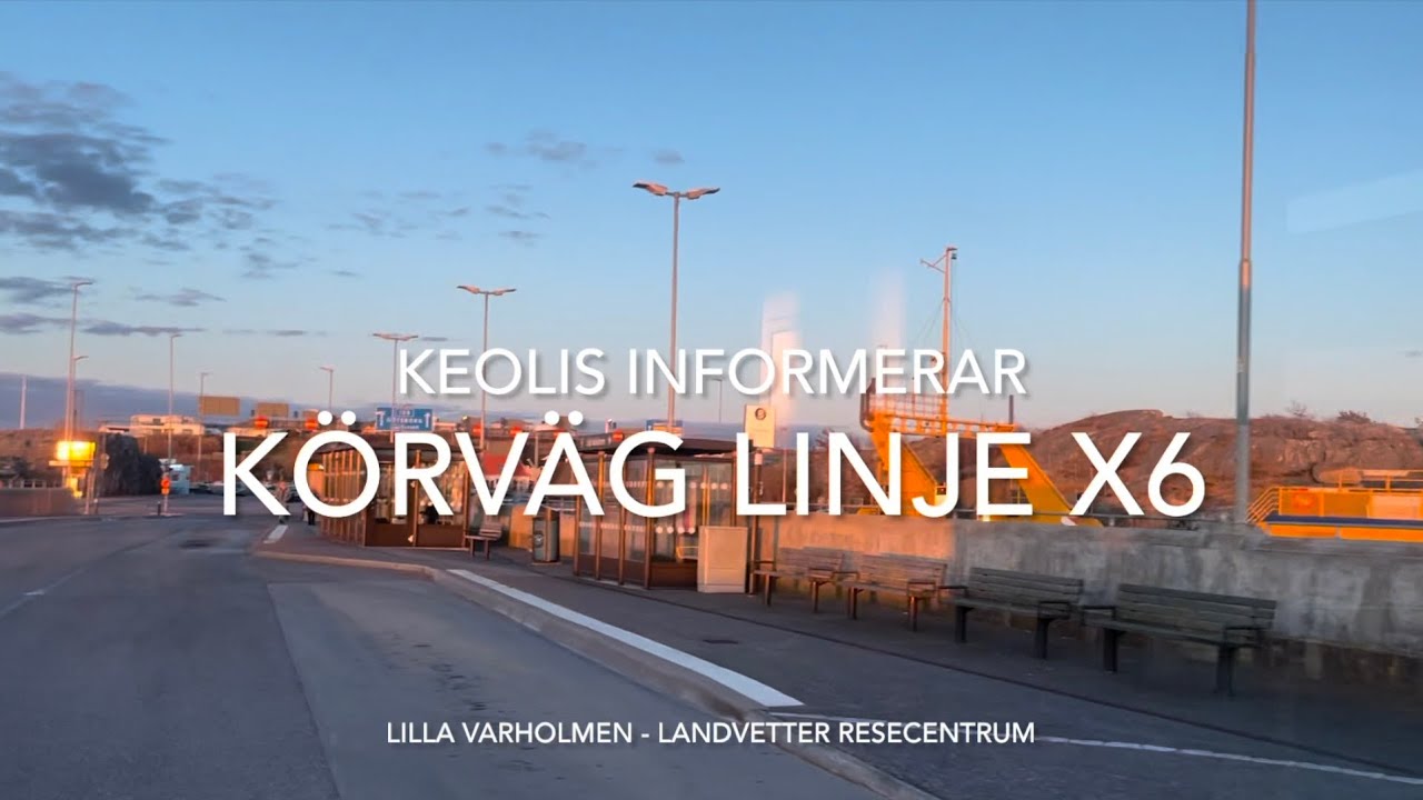 Körväg linje X6 Lilla Varholmen - Landvetter Resecentrum