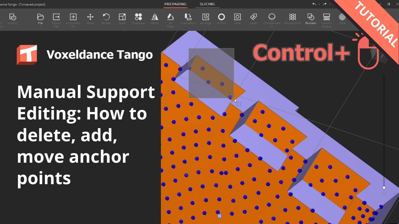 Manual Support Editing: How to delete, add, move anchor points