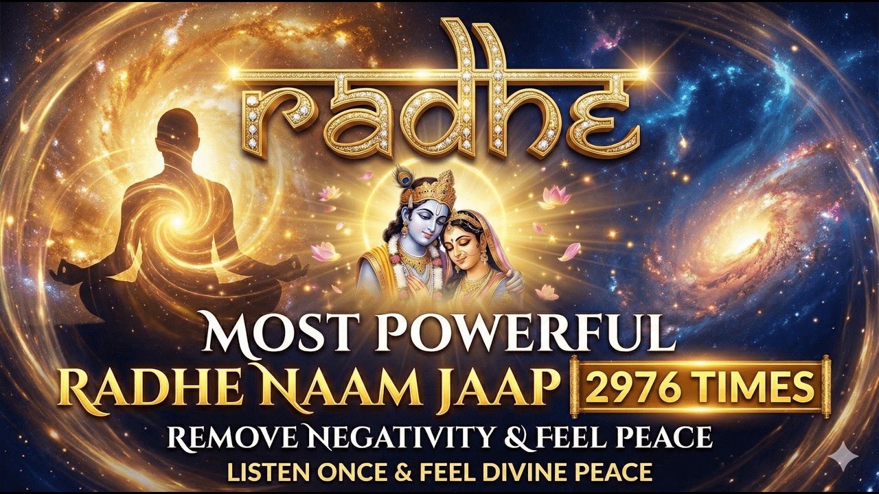 Most Powerful Radhe Naam Jaap | Remove Negativity & Feel Peace | Listen Once & Feel Divine Peace