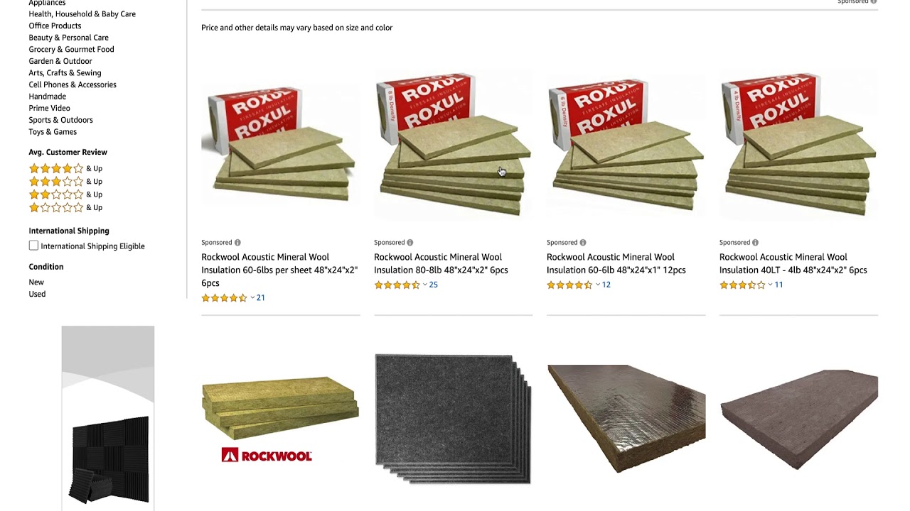 Egg crate foam vs rockwool sound insulation