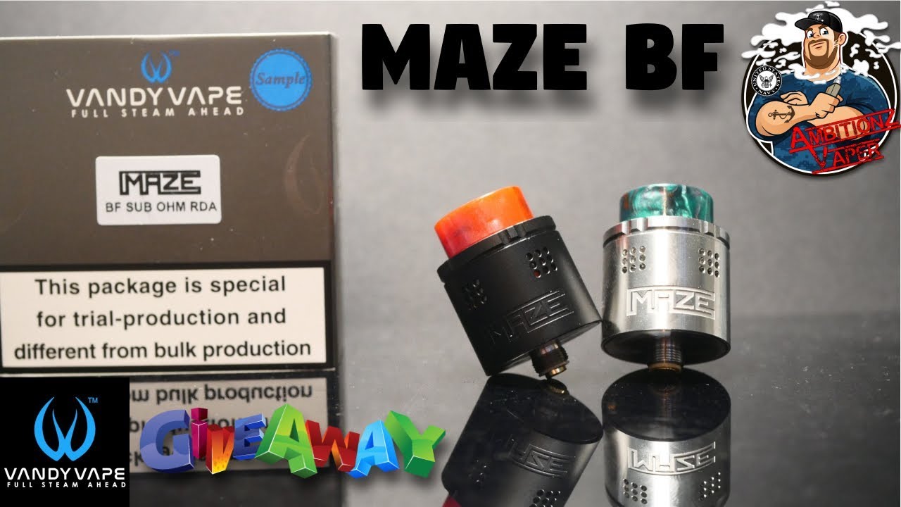 Maze BF Sub Ohm RDA by Vandy Vape Review & Giveaway