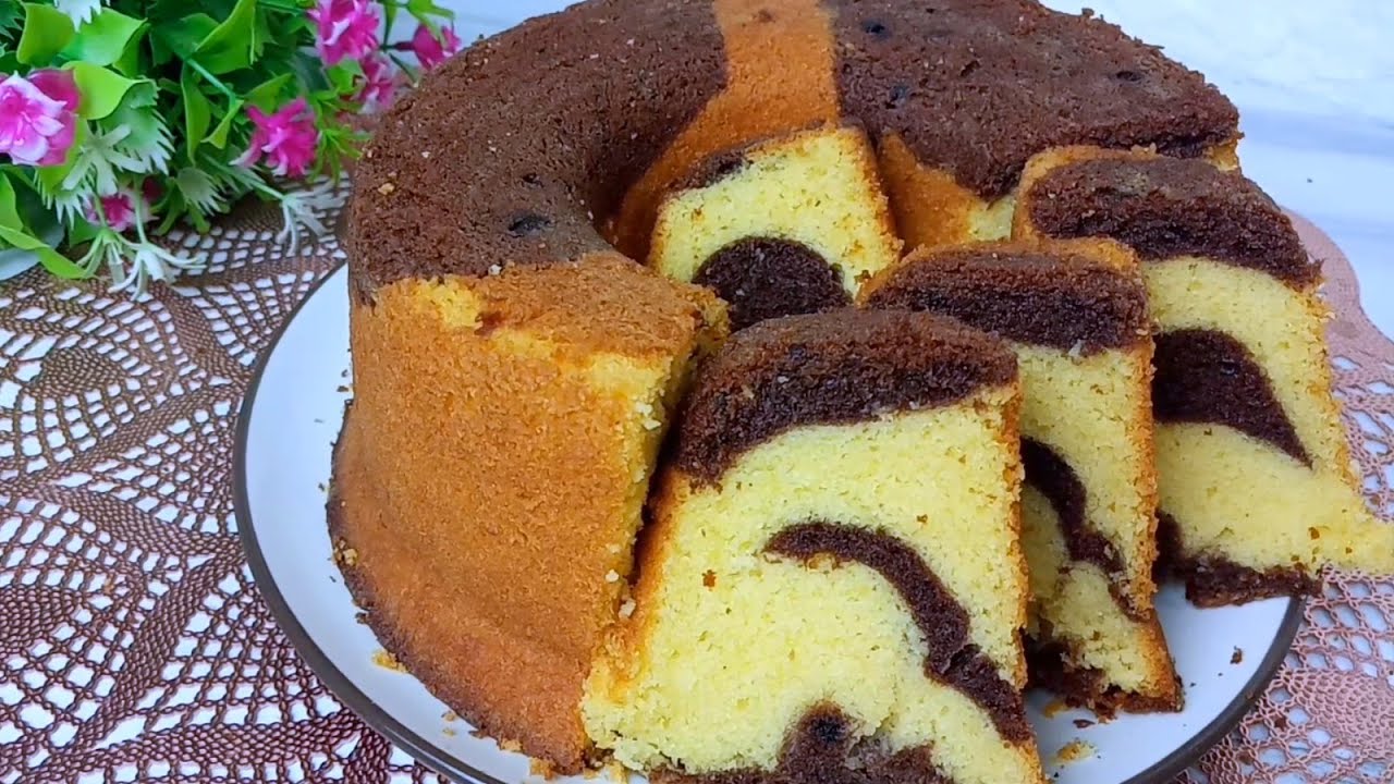 CARA MUDAH MEMBUAT MARMER CAKE TANPA MIXER PAKAI OVEN TANGKRING