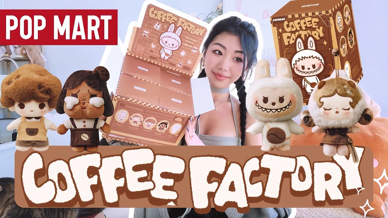 Распаковываем коробку с набором COFFEE FACTORY от Pop Mart ☕️ | Labubu, Skullpanda, Crybaby, Dimo...