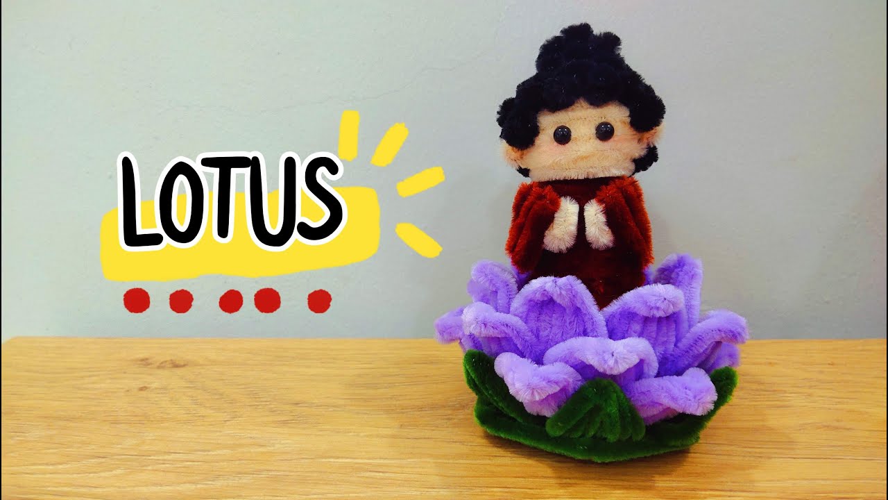 Easy Making - Amazing Pipe Cleaner Lotus - How to Make Chenille Stem Lotus - Mid Autumn Lantern
