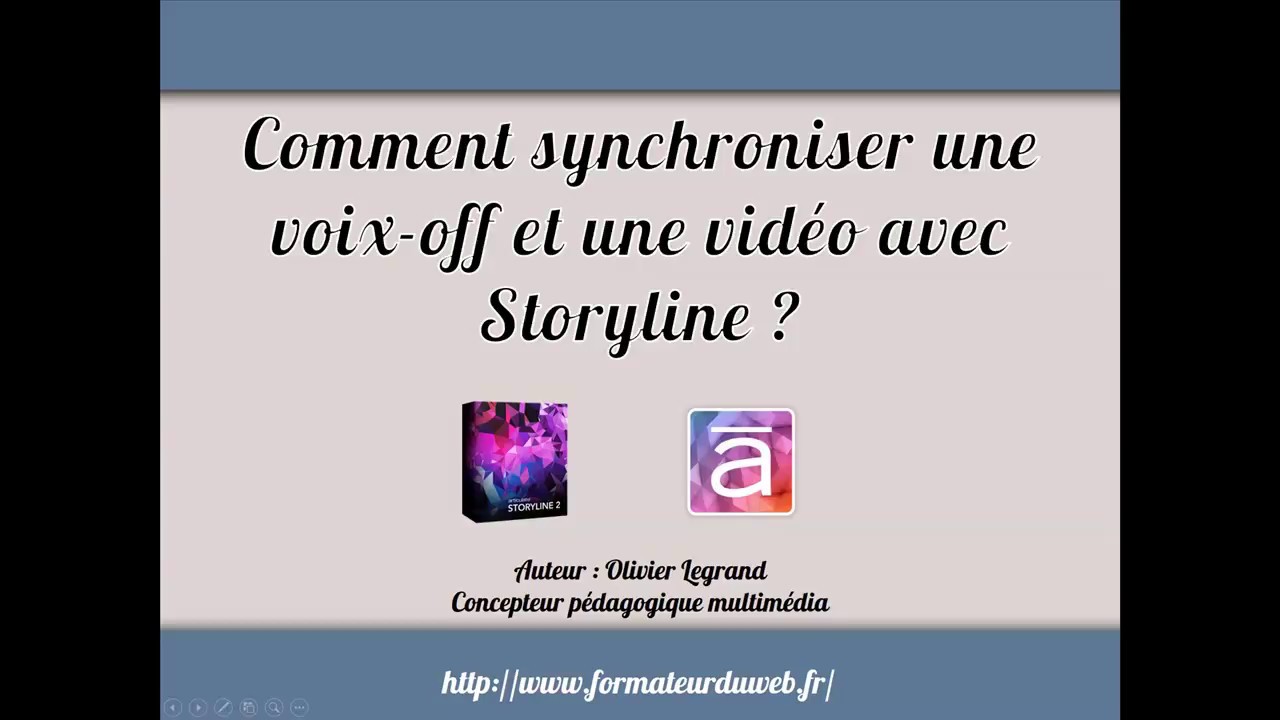 Synchroniser une voix off avec Storyline