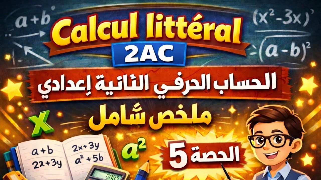 الحصة 5- درس الحساب الحرفي السنة الثانية إعدادي Calcul littéral 2AC