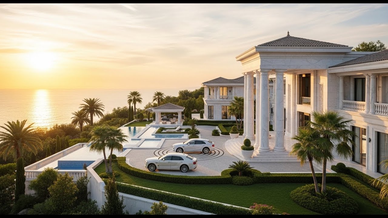 Luxury Mansion Ambience 4K | Relaxing Dream House Tour