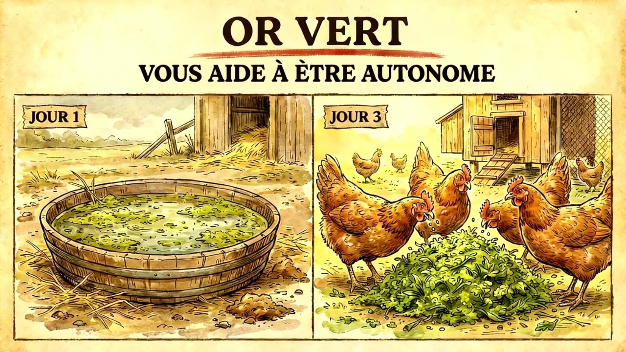 Or vert de l’eau : nourrir les poules quasi gratis et finir la dépendance à l’aliment composé