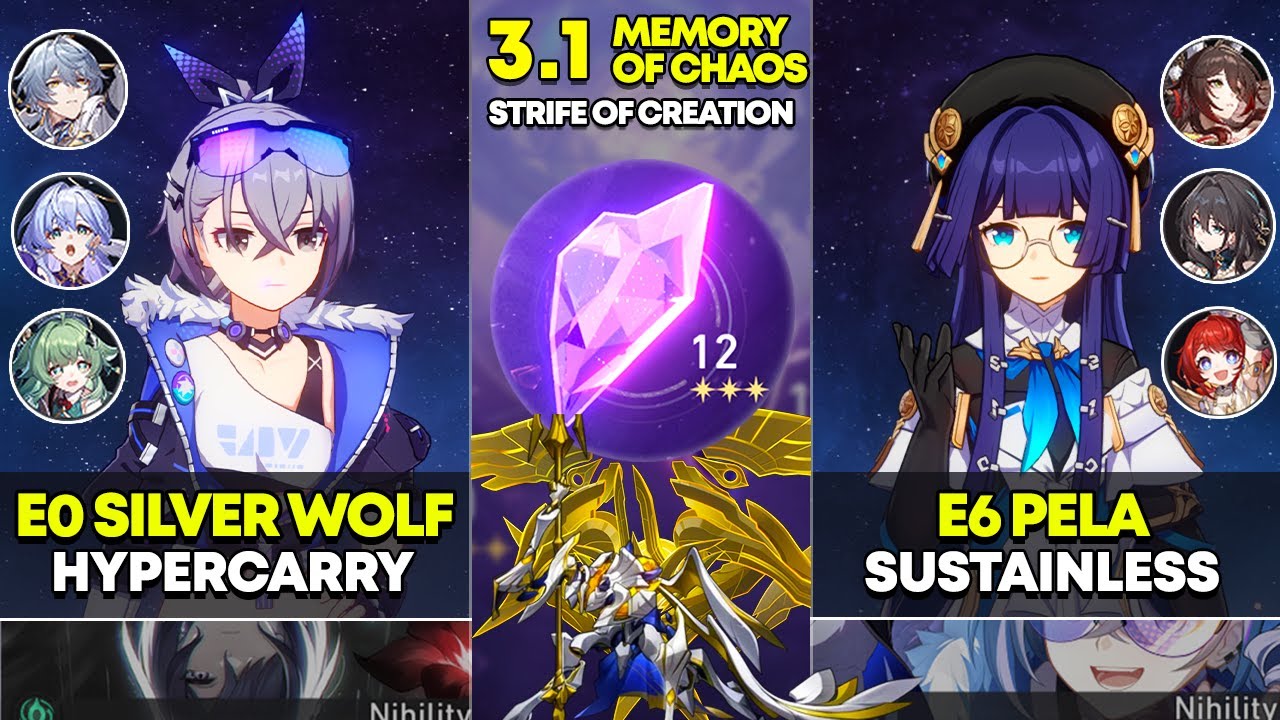 E0 Silver Wolf Hypercarry & E6 Pela Sustainless | Memory of Chaos 12 | Honkai Star Rail 3.1