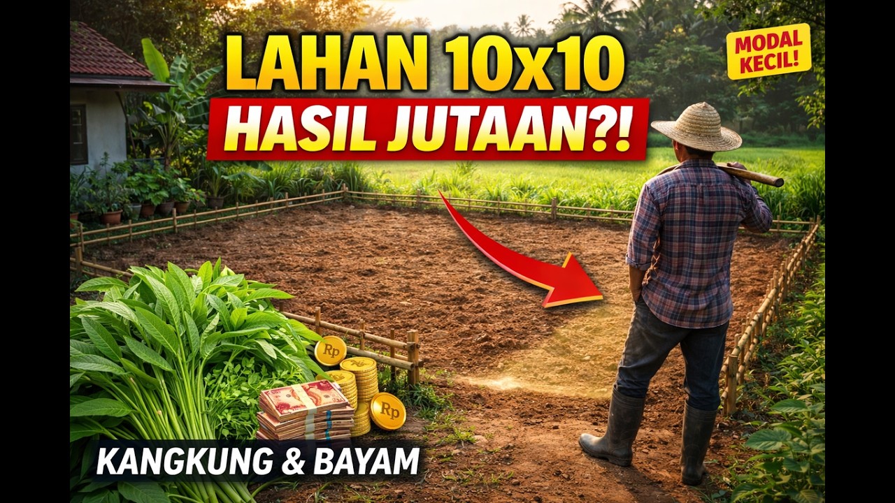 Lahan 10x10 Meter Bisa Hasilkan Jutaan? Cara Tanam Kangkung & Bayam yang Jarang Orang Tahu!