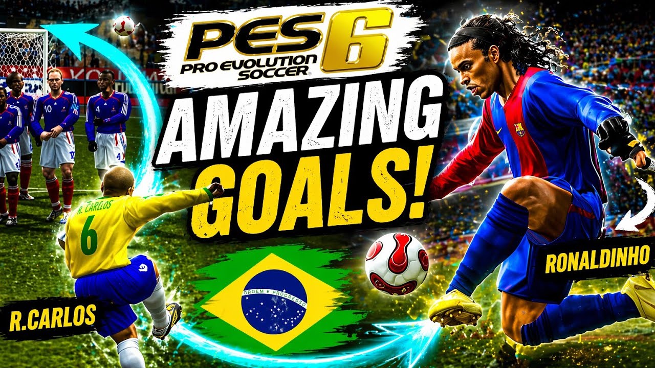 PES 6 | TOP GOALS 🔥 MEJORES GOLES - BRAZILIAN PLAYERS  🇧🇷 #pes #efootball #football
