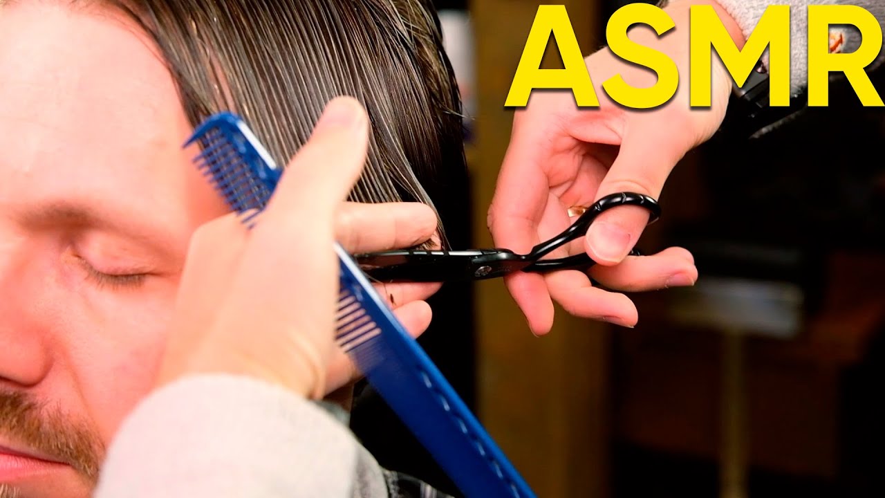 Насладитесь стрижкой ножницами от первого лица! 💈 АСМР БАРБЕР