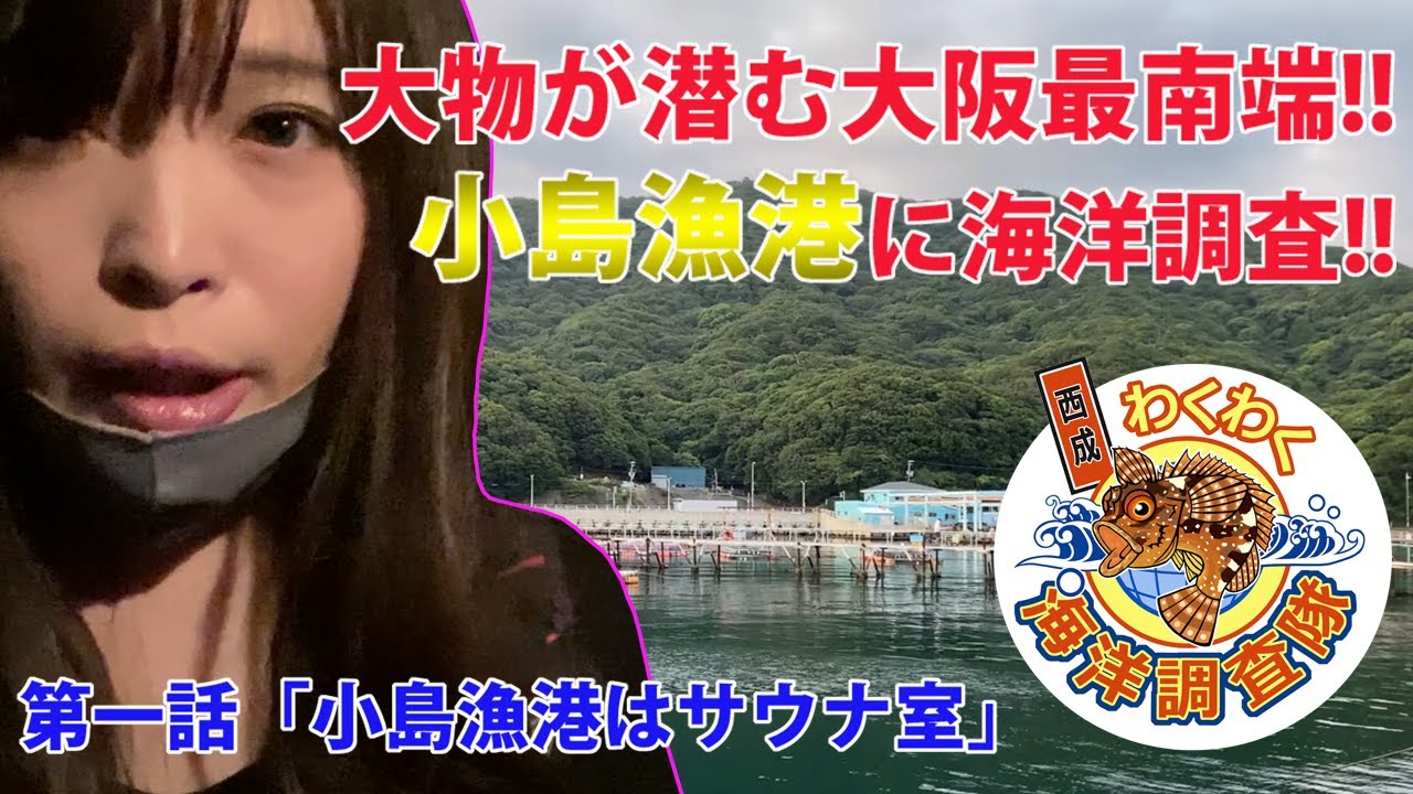 【小島漁港】大物が潜む大阪最南端パラダイスに海洋調査♪第一話「小島漁港はサウナ室」