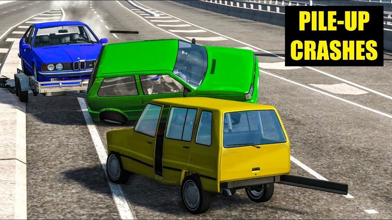 PILE-UP CRASHES #8 - BeamNG Drive