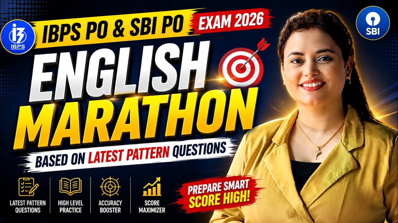 SBI PO & IBPS PO English Marathon | Complete Practice Session | by Rupam Chikara Ma'am