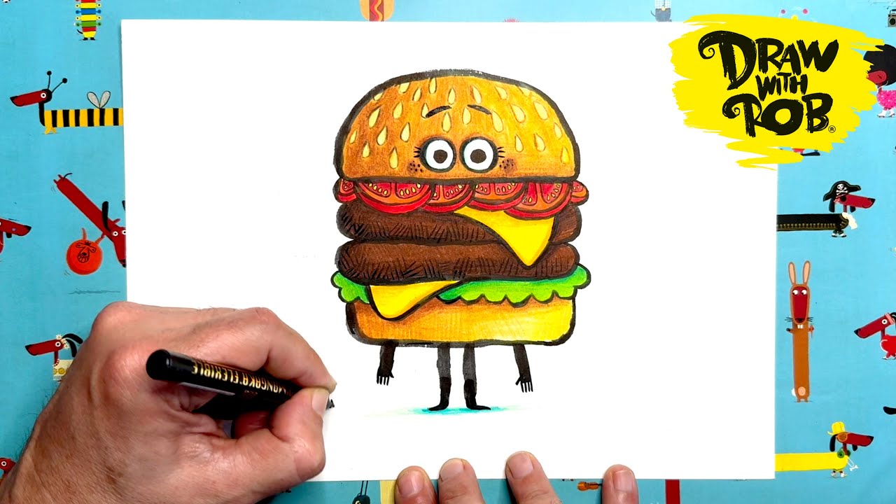#DrawWithRob 177 Burger