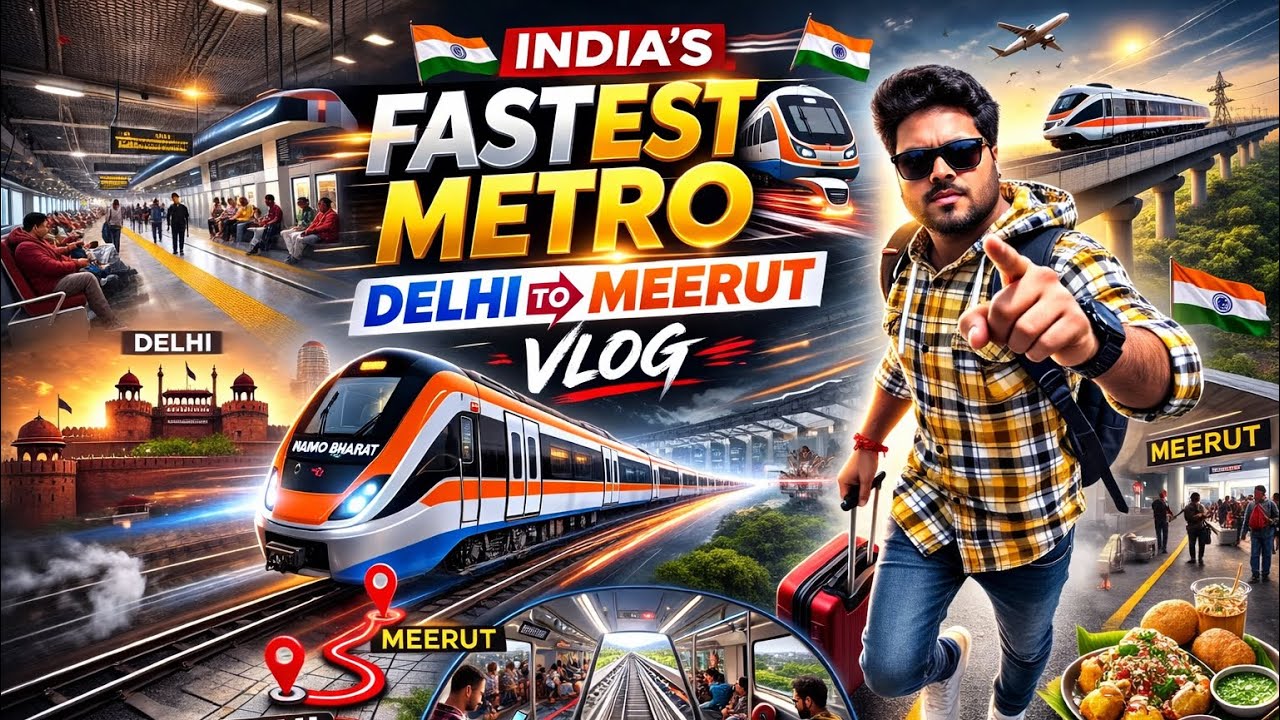 India’s Fastest Metro 🚇 | Delhi to Meerut Namo Bharat Full Journey Vlog 😱