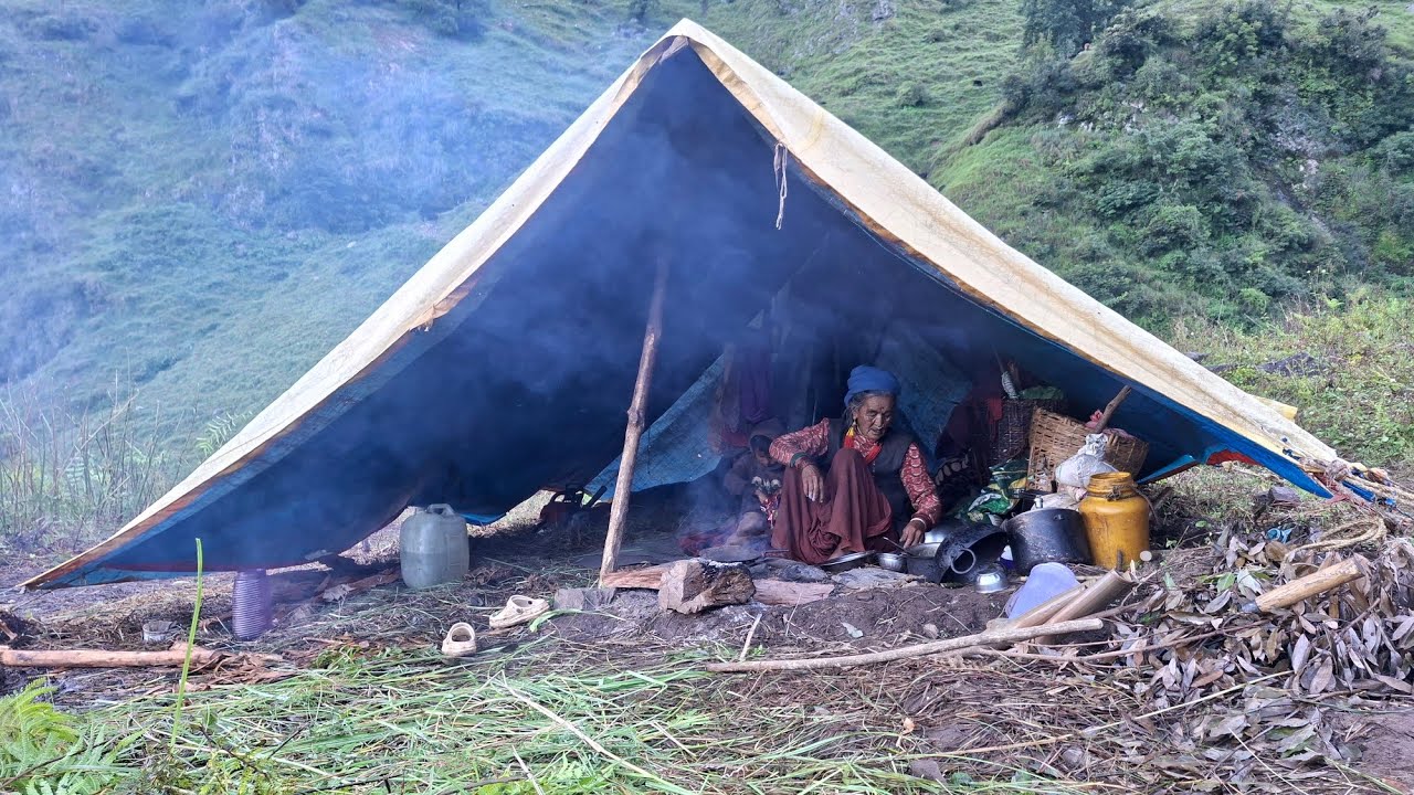 Best Life in A Himalayan Village During The Rainy Day | Very Hard Work | Village Documentary Video